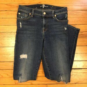 7 for All Mankind Distressed Skinny Jeans size 25